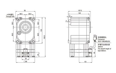 90mm 200W DC Getriebemotor, rechtwinklig (bürstenlos)