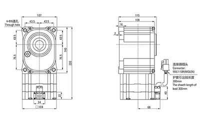 104mm 400W DC Getriebemotor, rechtwinklig (bürstenlos)